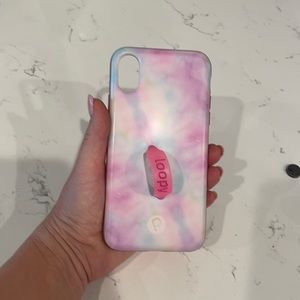 Loopy tye dye case for iPhone X